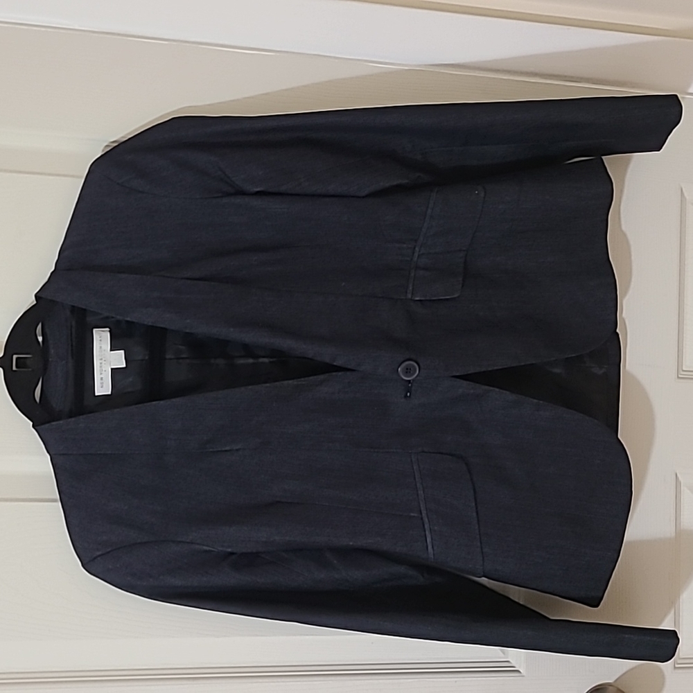 New York and Company Stretch Dark Denim Blazer